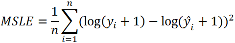 Formula to Calculate MSLE