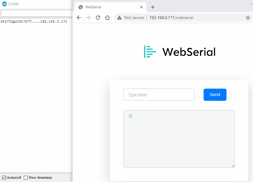 Remote Serial Monitor using WebSerial