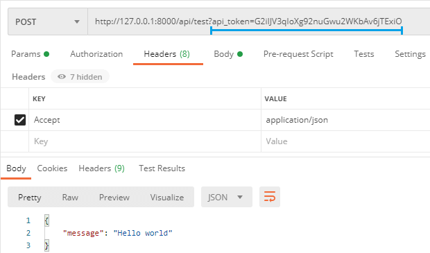 API Token Provided as Query String to Laravel Application