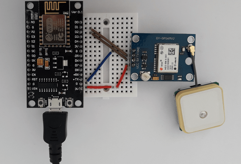 NEO-6M GPS Module Interfacing with ESP8266 NodeMCU (Designed Circuit)