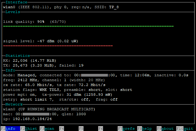 Wireless Network Device Monitoring Using wavemon