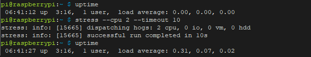 CPU Stress Testing Using stress Command on Raspberry Pi