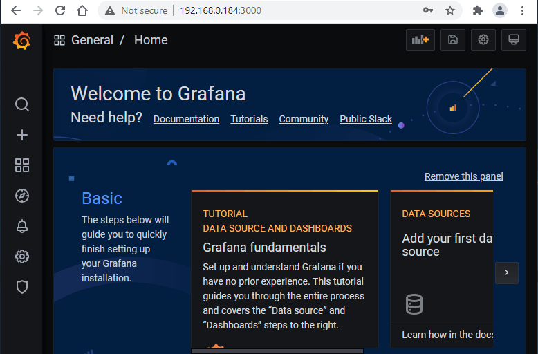 Grafana dashboard on Raspberry Pi