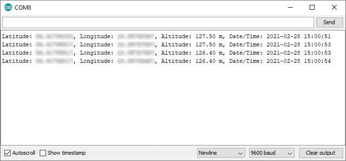 NEO-6M GPS Module Interfacing with ESP8266 NodeMCU (Serial Monitor)