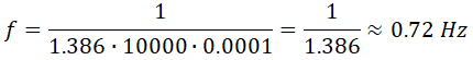 Example to calculate the frequency of a flashing LEDs