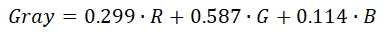 Formula to convert RGB image to grayscale image using weighted method