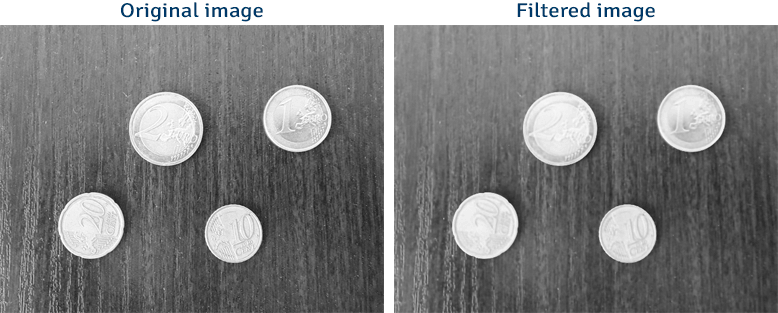 Image filtering using bilateral filter and OpenCV