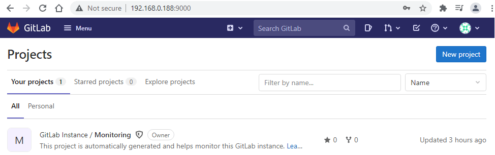 GitLab web interface