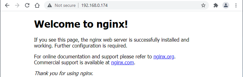 Nginx default page on Ubuntu