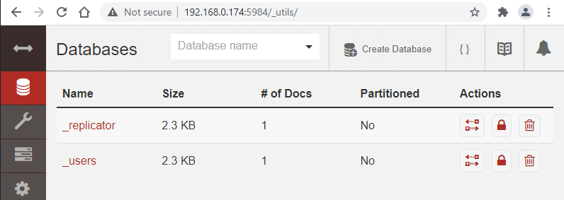 CouchDB administration panel on Ubuntu