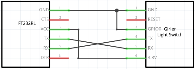 Girier Wi-Fi light switch circuit diagram for serial connection