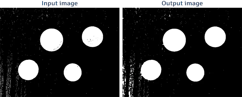 Closing operation applied to an image using OpenCV