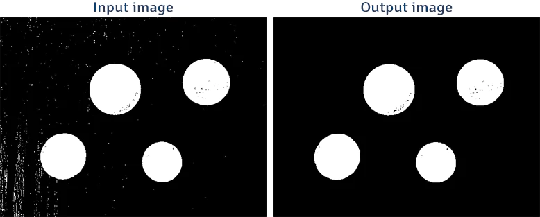 Opening operation applied to an image using OpenCV