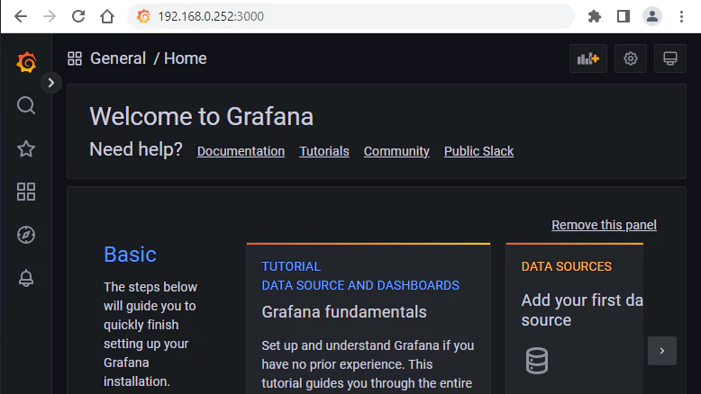 Grafana Inside Docker Container in Linux