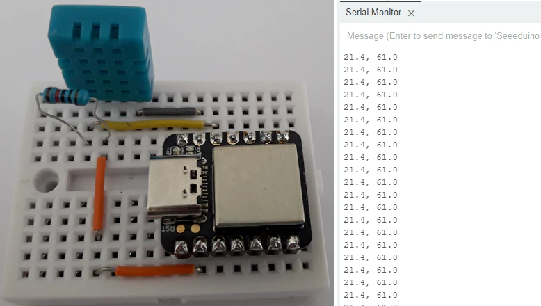 Testing DHT11 Sensor with XIAO SAMD21