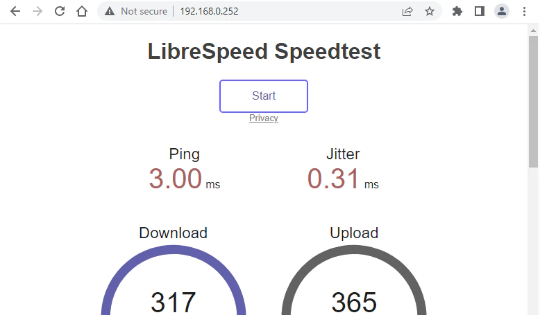 LibreSpeed Speedtest Inside Docker Container in Linux