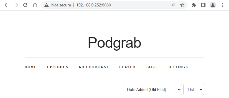 Podgrab Inside Docker Container in Linux