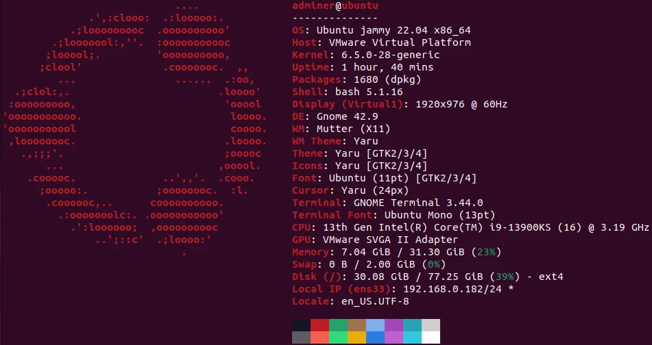Display system information using Fastfetch on Ubuntu