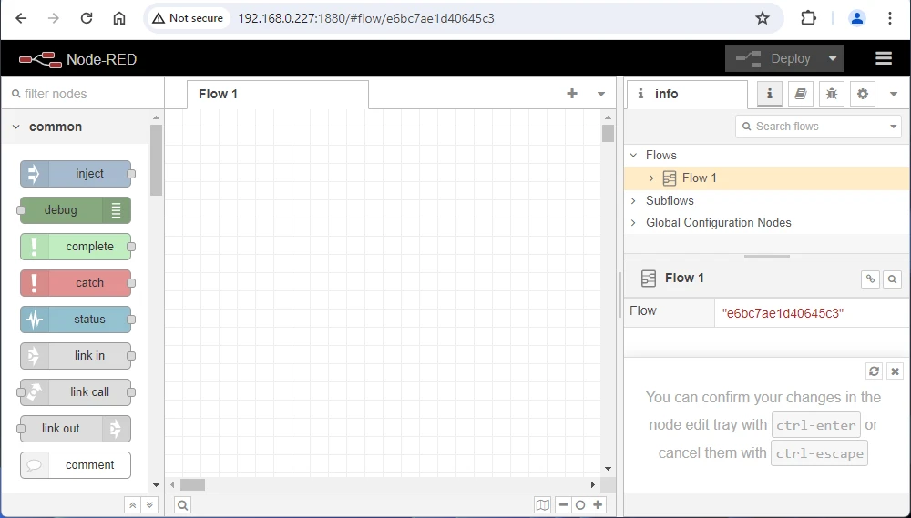 Node-RED Inside Docker Container on Linux