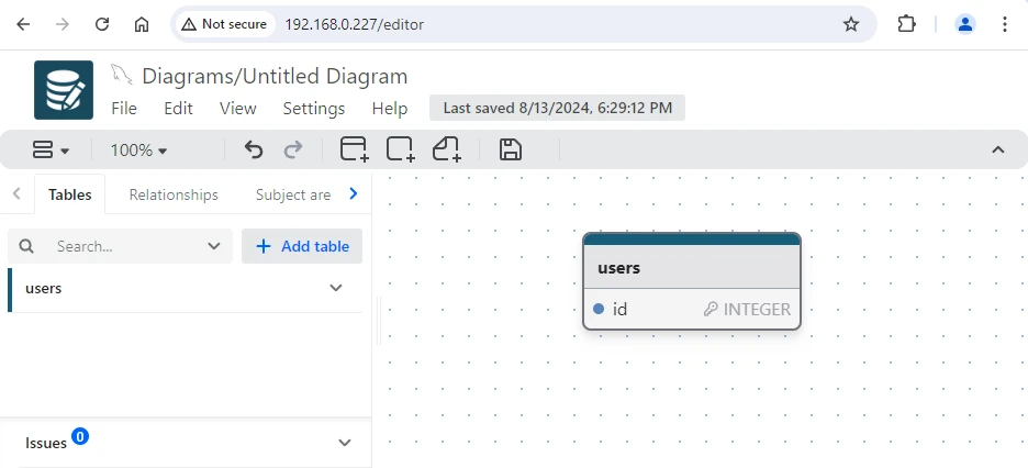 drawDB Inside Docker Container on Linux