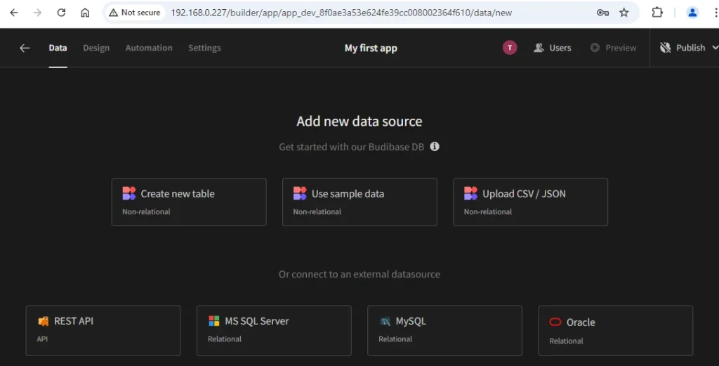 Budibase Inside Docker Container on Linux