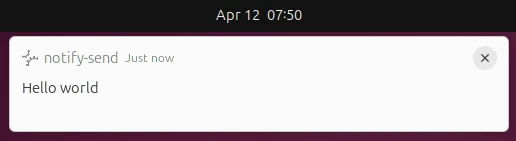 Notification with summary on Ubuntu