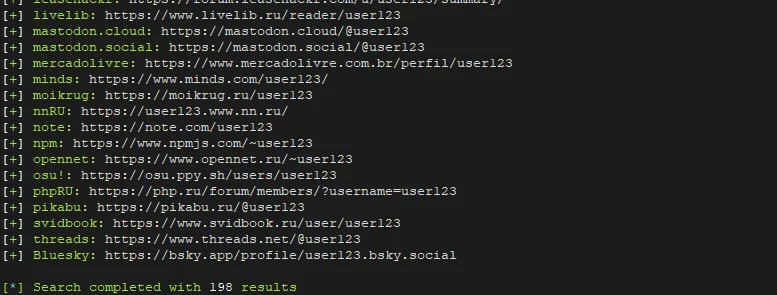 Sherlock Accounts Finder Inside Docker Container on Linux