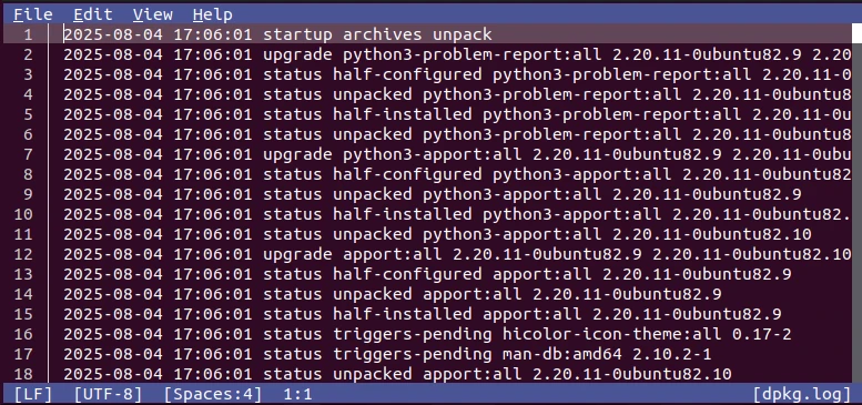 Editing File with Microsoft Edit on Ubuntu