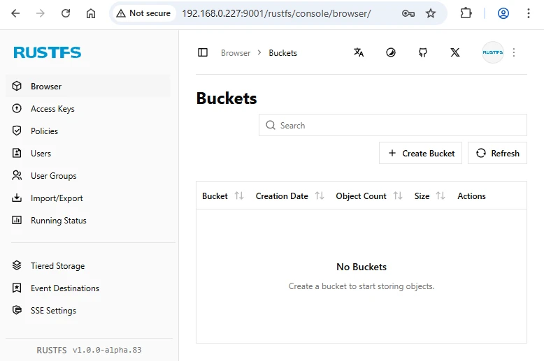 RustFS Inside Docker Container on Linux