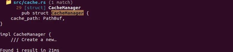 Code searching with Reflex on Ubuntu