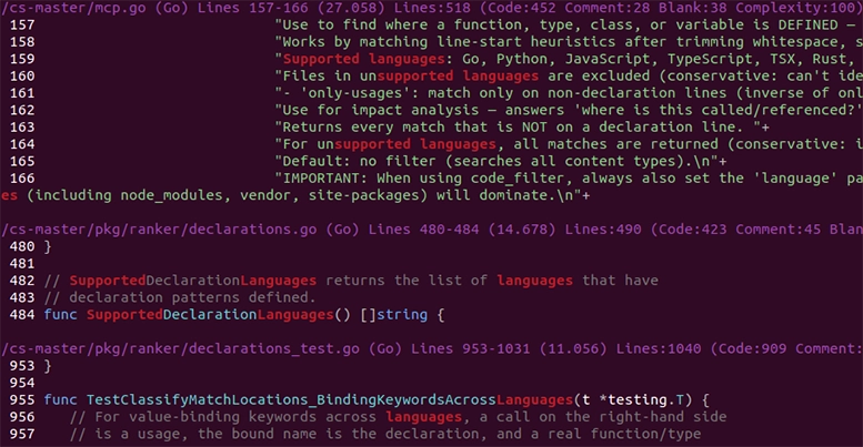 Search with codespelunker on Ubuntu
