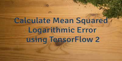 Calculate Mean Squared Logarithmic Error using TensorFlow 2