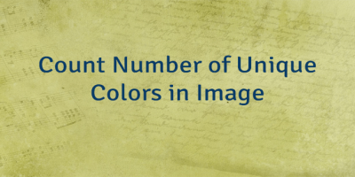Count Number of Unique Colors in Image