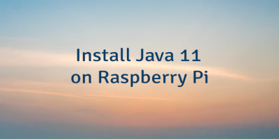 Install Java 11 on Raspberry Pi