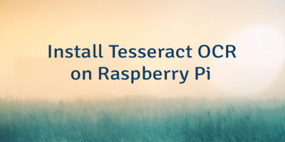 Install Tesseract OCR on Raspberry Pi