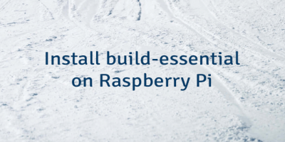 Install build-essential on Raspberry Pi