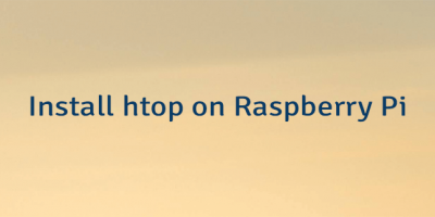 Install htop on Raspberry Pi