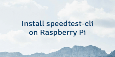 Install speedtest-cli on Raspberry Pi