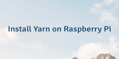 Install Yarn on Raspberry Pi