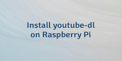 Install youtube-dl on Raspberry Pi