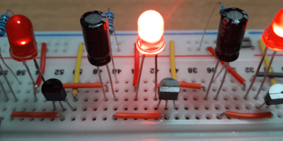 3 LED Chaser Using BC547 Transistors
