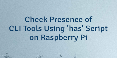 Check Presence of CLI Tools Using 'has' Script on Raspberry Pi