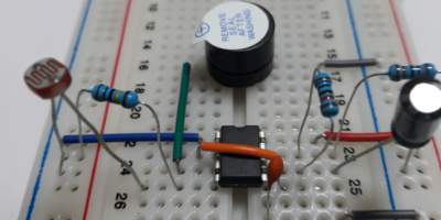 Darkness Detector with Beep Alarm Using LDR and 555 Timer