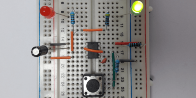 Electronic Coin Toss Using 555 Timer