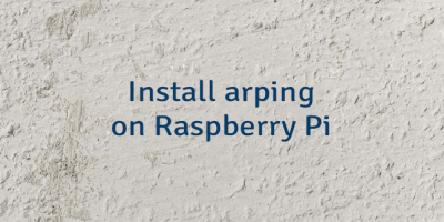 Install arping on Raspberry Pi