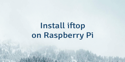 Install iftop on Raspberry Pi