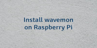 Install wavemon on Raspberry Pi