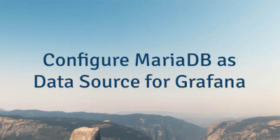 Configure MariaDB as Data Source for Grafana