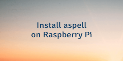 Install aspell on Raspberry Pi