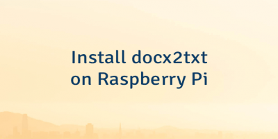 Install docx2txt on Raspberry Pi